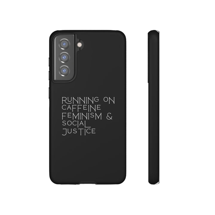 Running on Caffeine Feminism &amp; Social Justice Double Layer Phone Cases