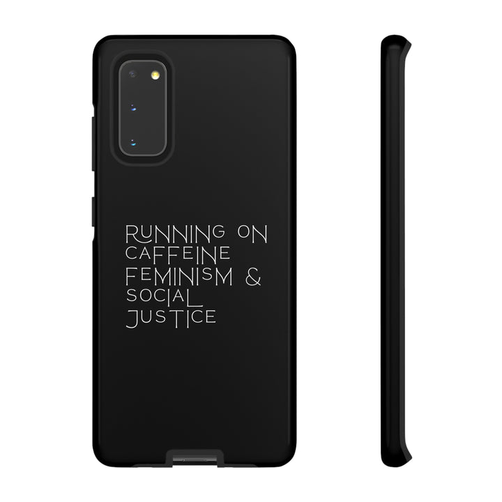 Running on Caffeine Feminism &amp; Social Justice Double Layer Phone Cases