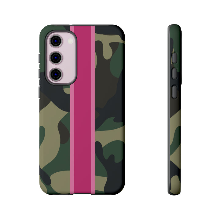 Camo Pink Stripe Tough Cell Phone Cases