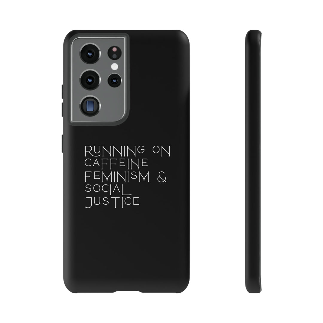 Running on Caffeine Feminism &amp; Social Justice Double Layer Phone Cases