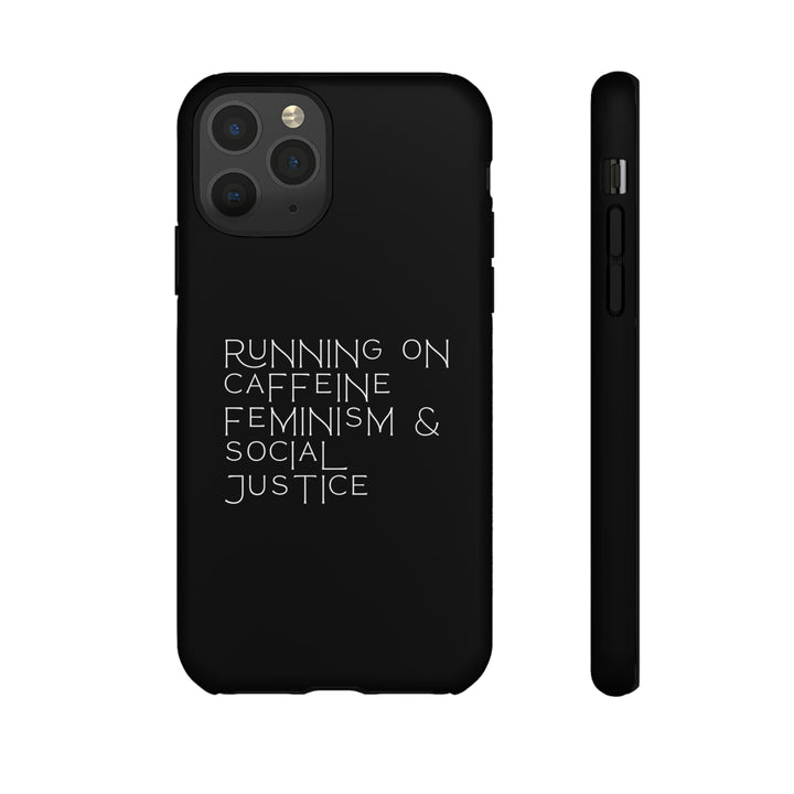 Running on Caffeine Feminism &amp; Social Justice Double Layer Phone Cases
