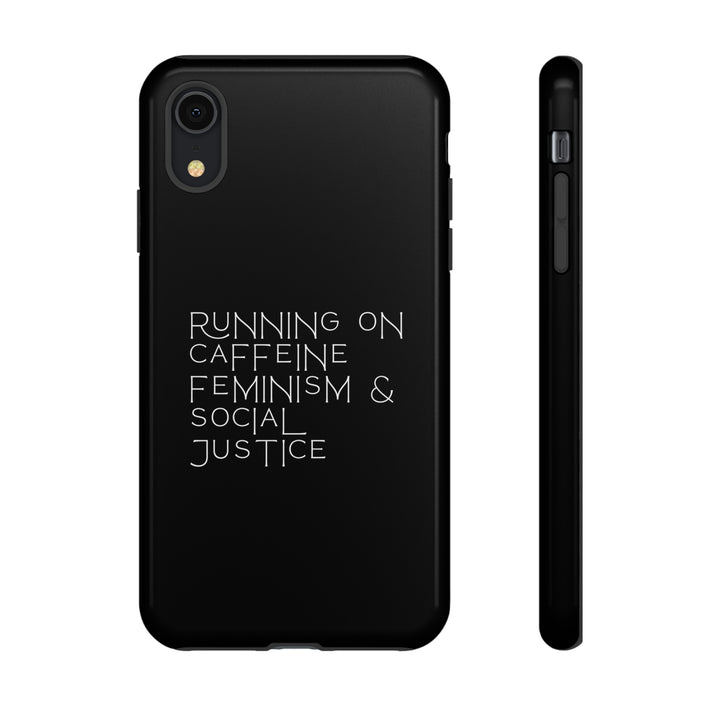 Running on Caffeine Feminism &amp; Social Justice Double Layer Phone Cases