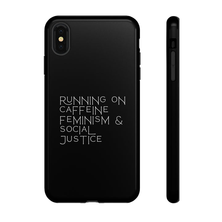 Running on Caffeine Feminism &amp; Social Justice Double Layer Phone Cases