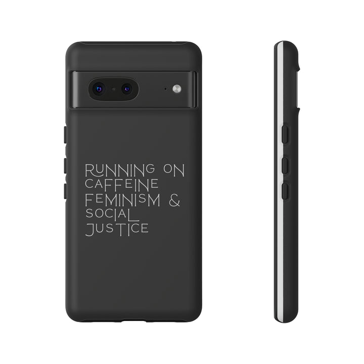 Running on Caffeine Feminism &amp; Social Justice Double Layer Phone Cases