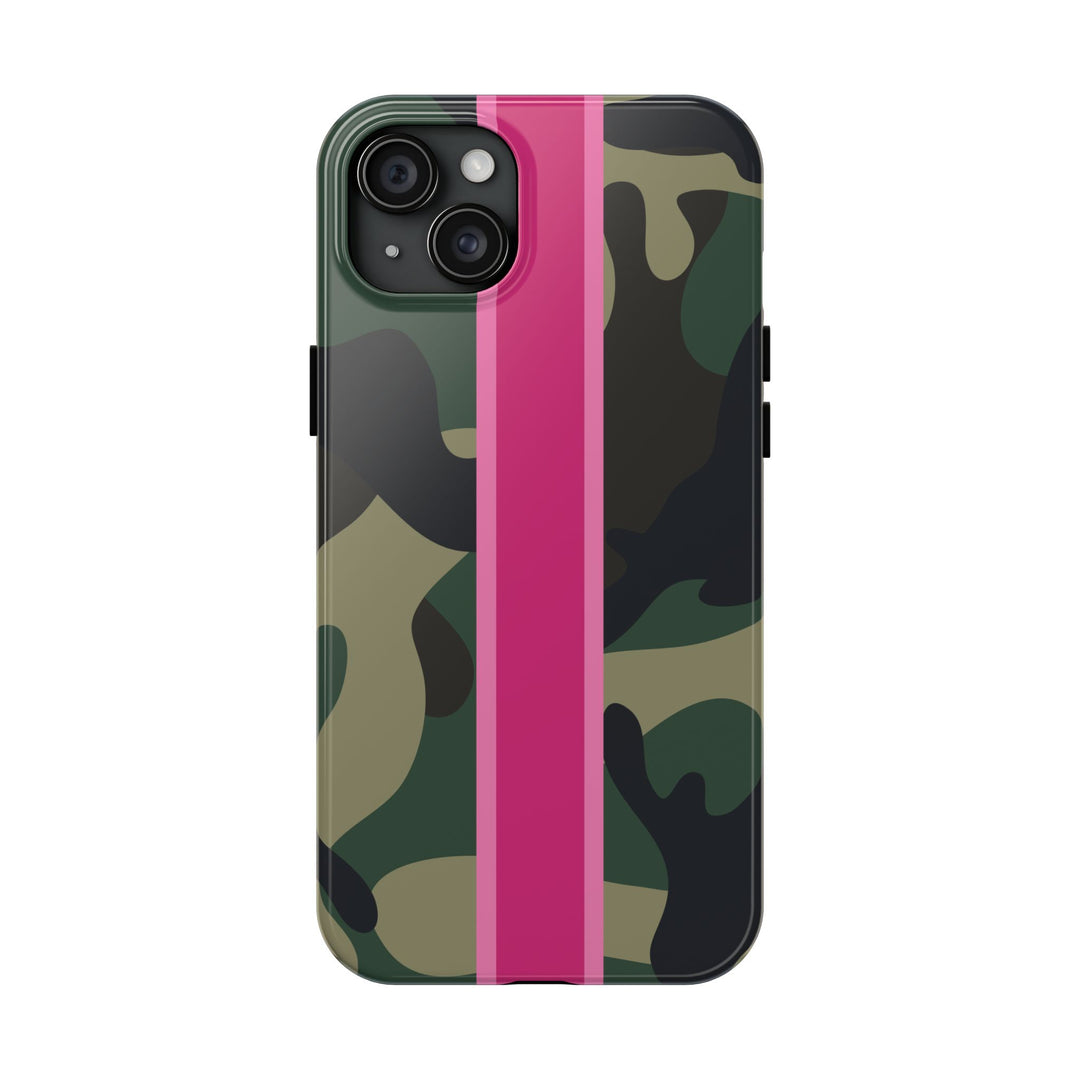 Camo Pink Stripe Tough Cell Phone Cases