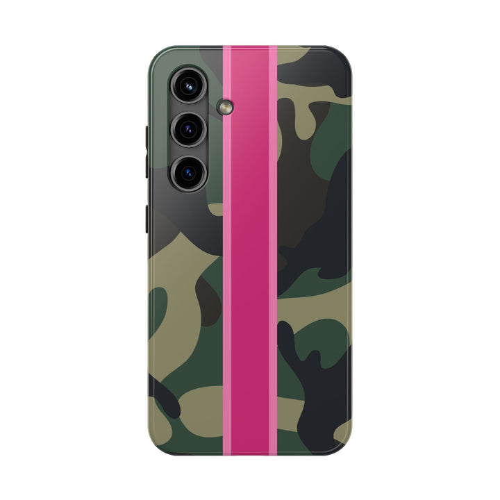 Camo Pink Stripe Tough Cell Phone Cases