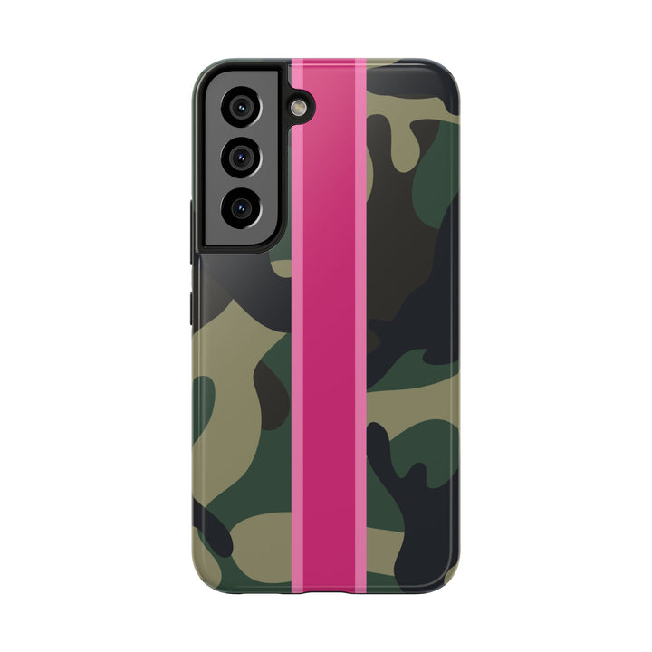 Camo Pink Stripe Tough Cell Phone Cases