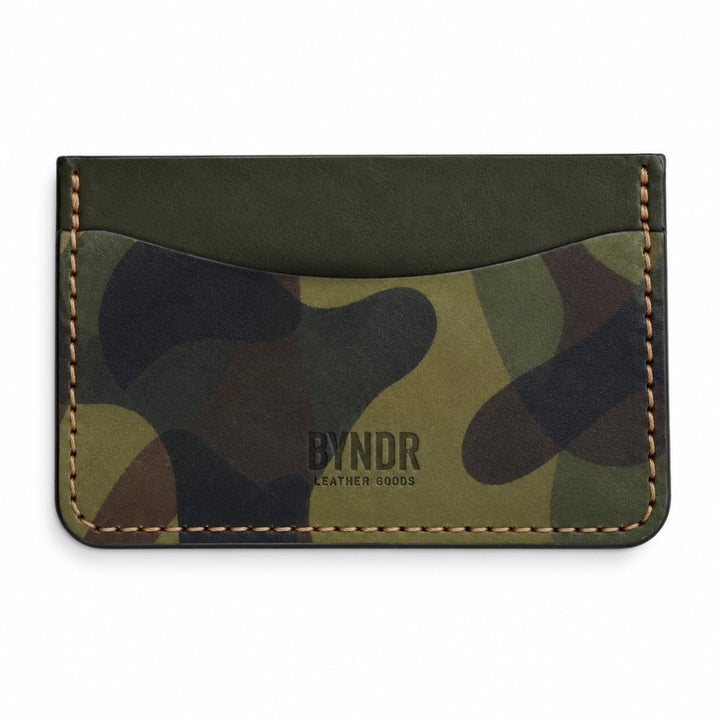 3-Pocket Cardholder Chunky Wescott in Olive Camo - The Kindness Cause