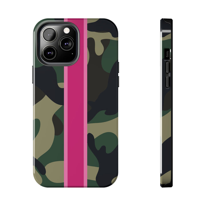 Camo Pink Stripe Tough Cell Phone Cases