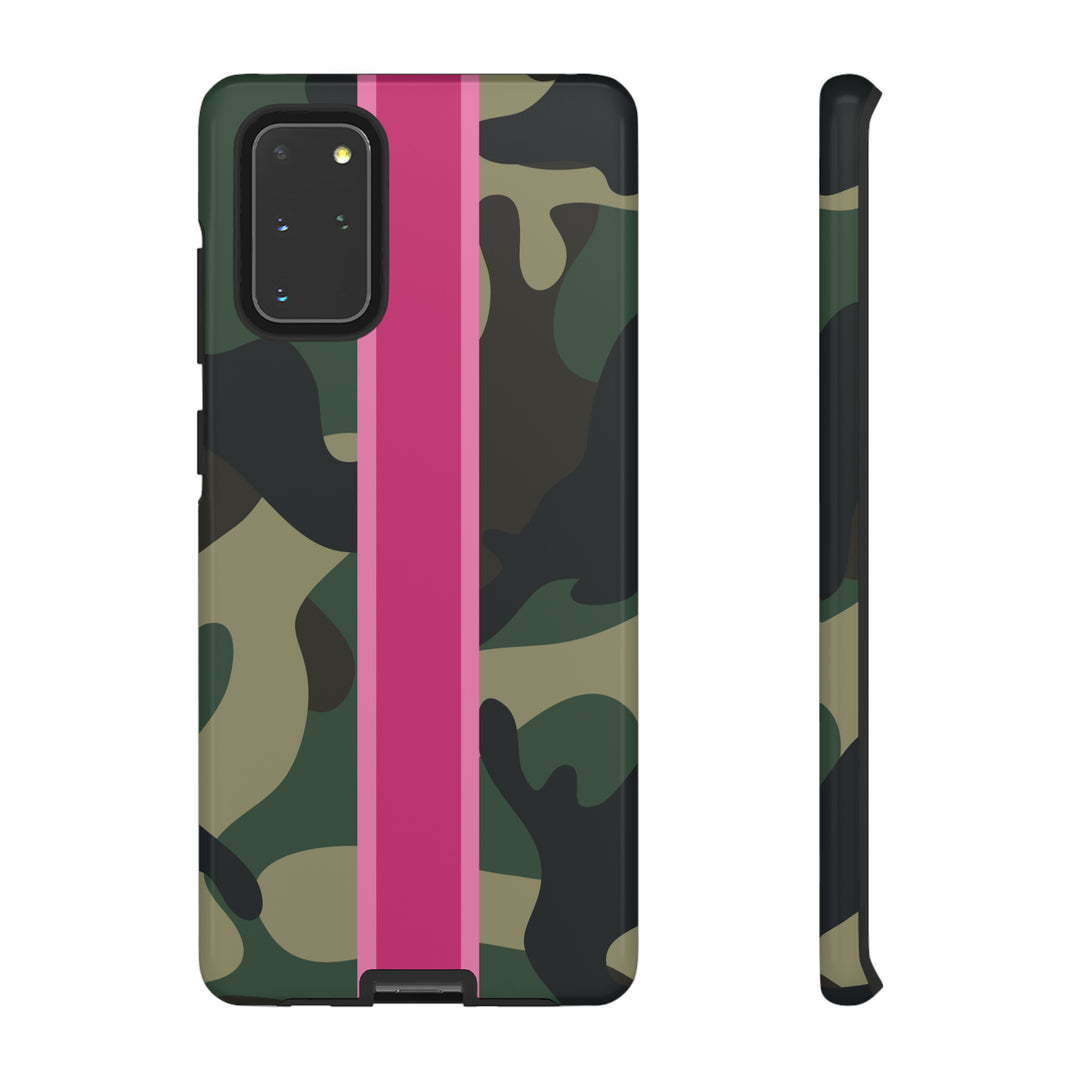 Camo Pink Stripe Tough Cell Phone Cases