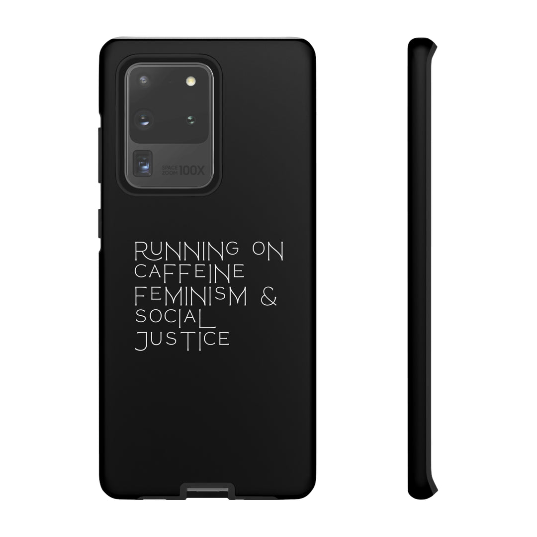 Running on Caffeine Feminism &amp; Social Justice Double Layer Phone Cases