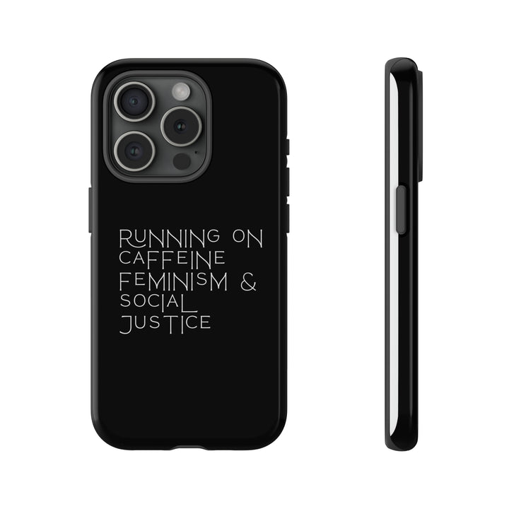 Running on Caffeine Feminism &amp; Social Justice Double Layer Phone Cases
