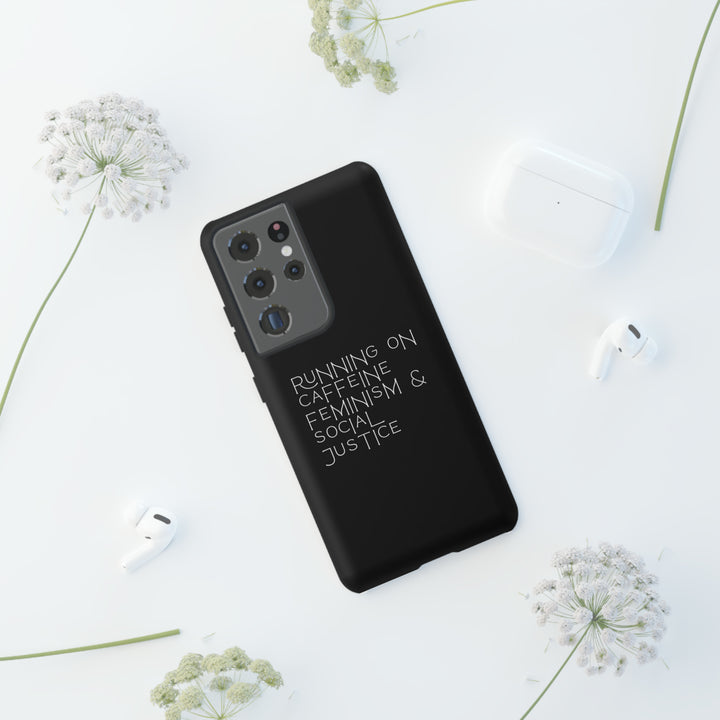 Running on Caffeine Feminism &amp; Social Justice Double Layer Phone Cases