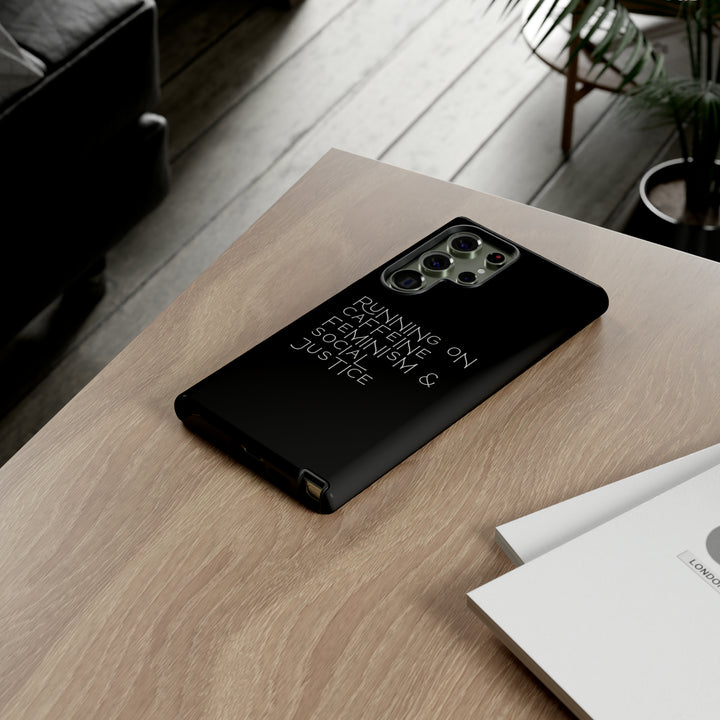 Running on Caffeine Feminism &amp; Social Justice Double Layer Phone Cases
