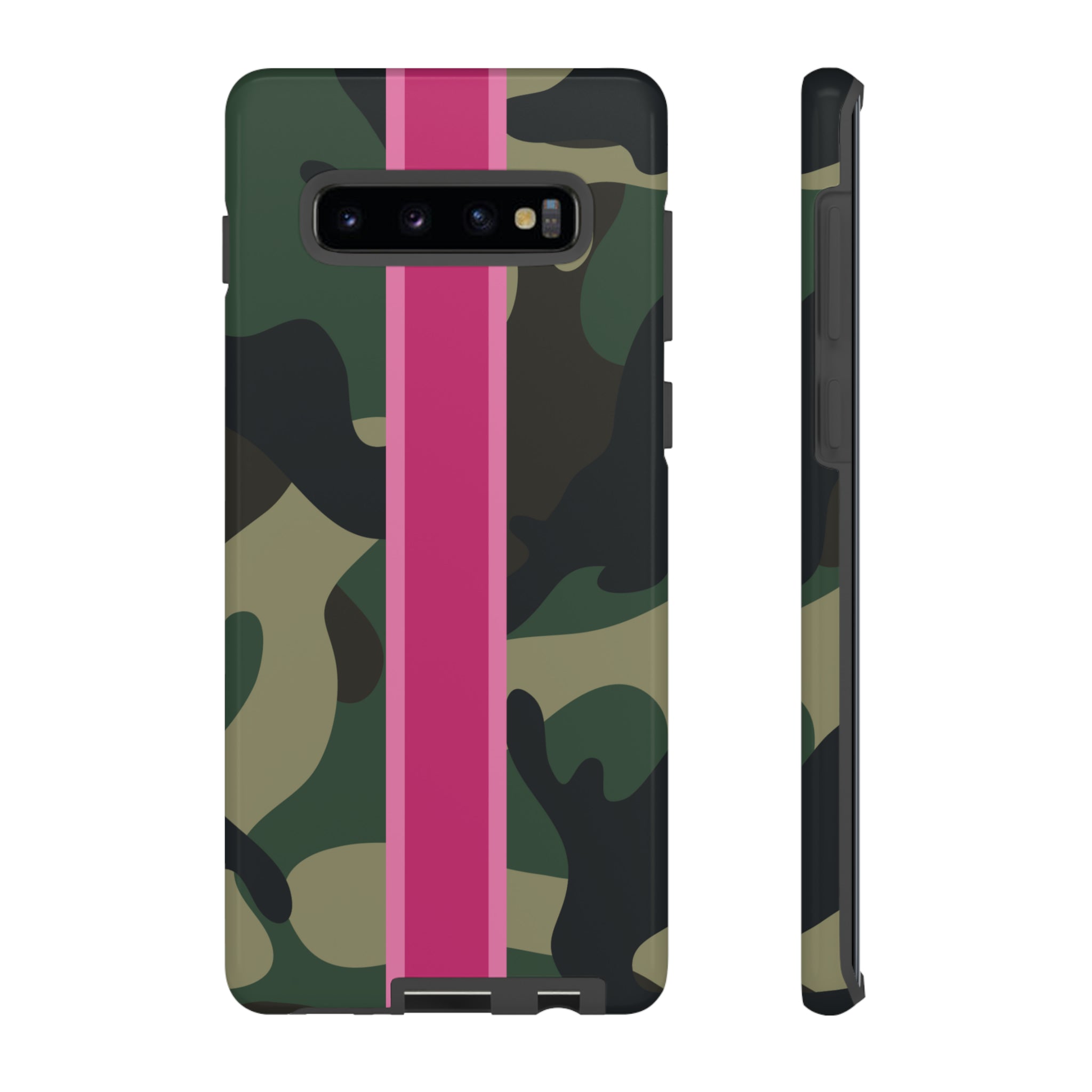 Camo Pink Stripe Tough Cell Phone Cases