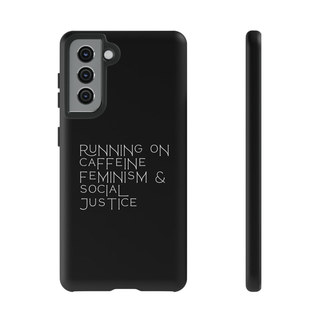 Running on Caffeine Feminism &amp; Social Justice Double Layer Phone Cases