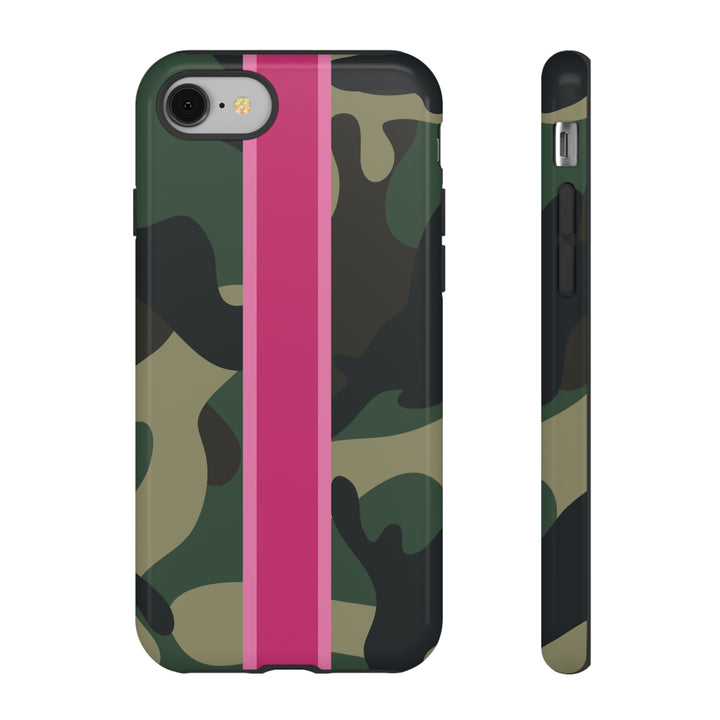 Camo Pink Stripe Tough Cell Phone Cases