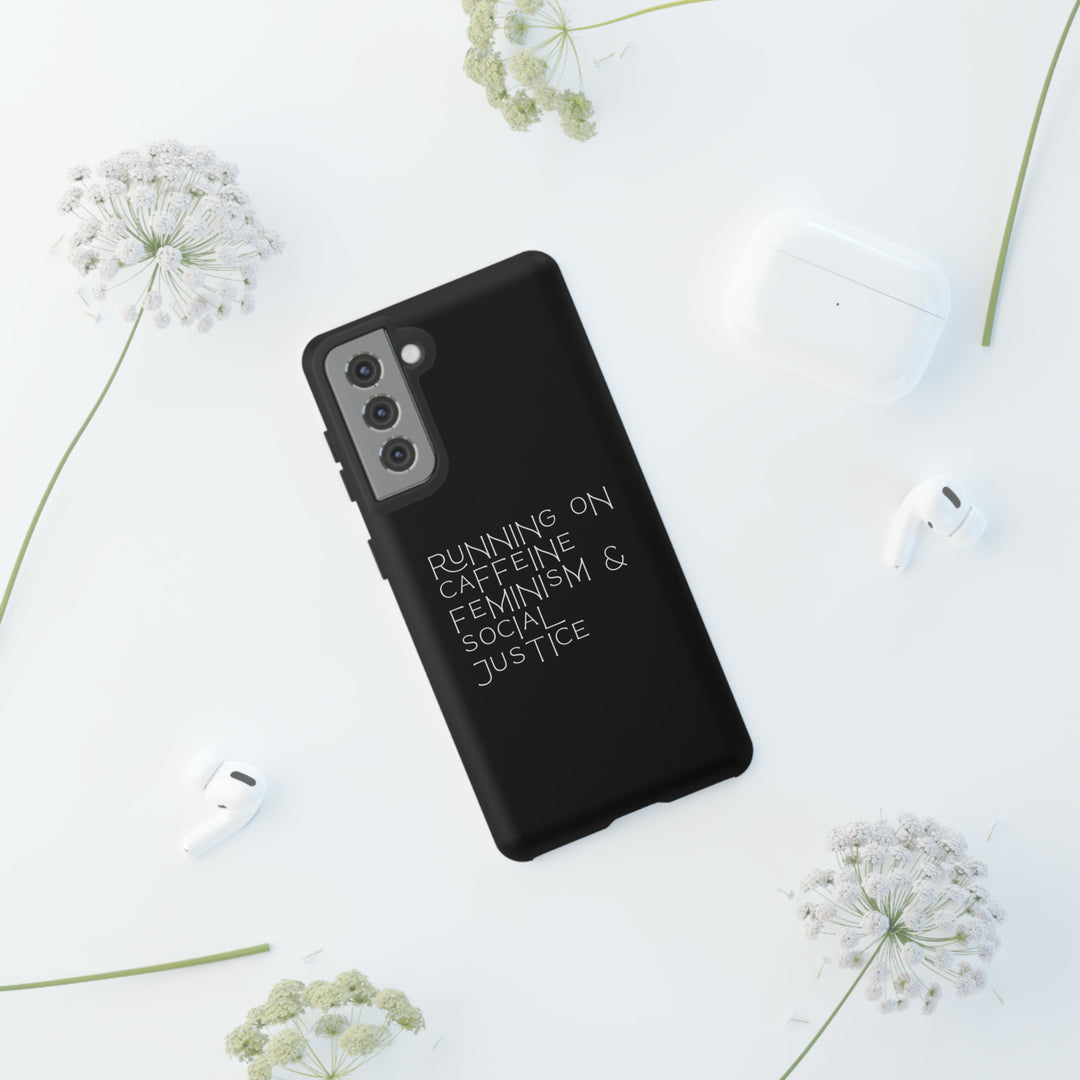 Running on Caffeine Feminism &amp; Social Justice Double Layer Phone Cases