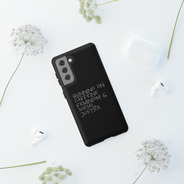 Running on Caffeine Feminism &amp; Social Justice Double Layer Phone Cases