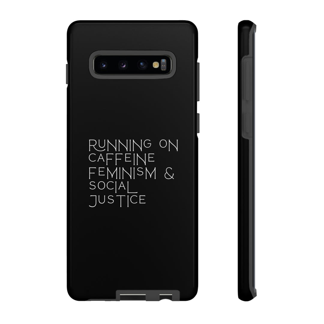 Running on Caffeine Feminism &amp; Social Justice Double Layer Phone Cases
