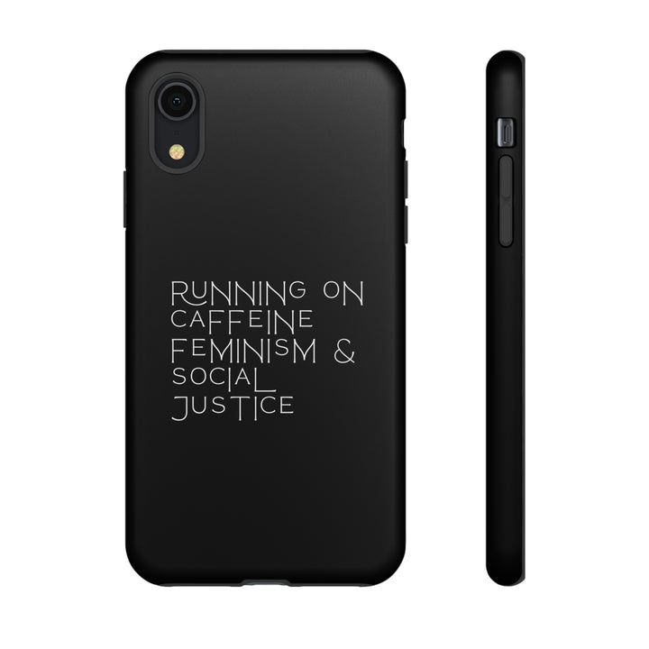Running on Caffeine Feminism &amp; Social Justice Double Layer Phone Cases