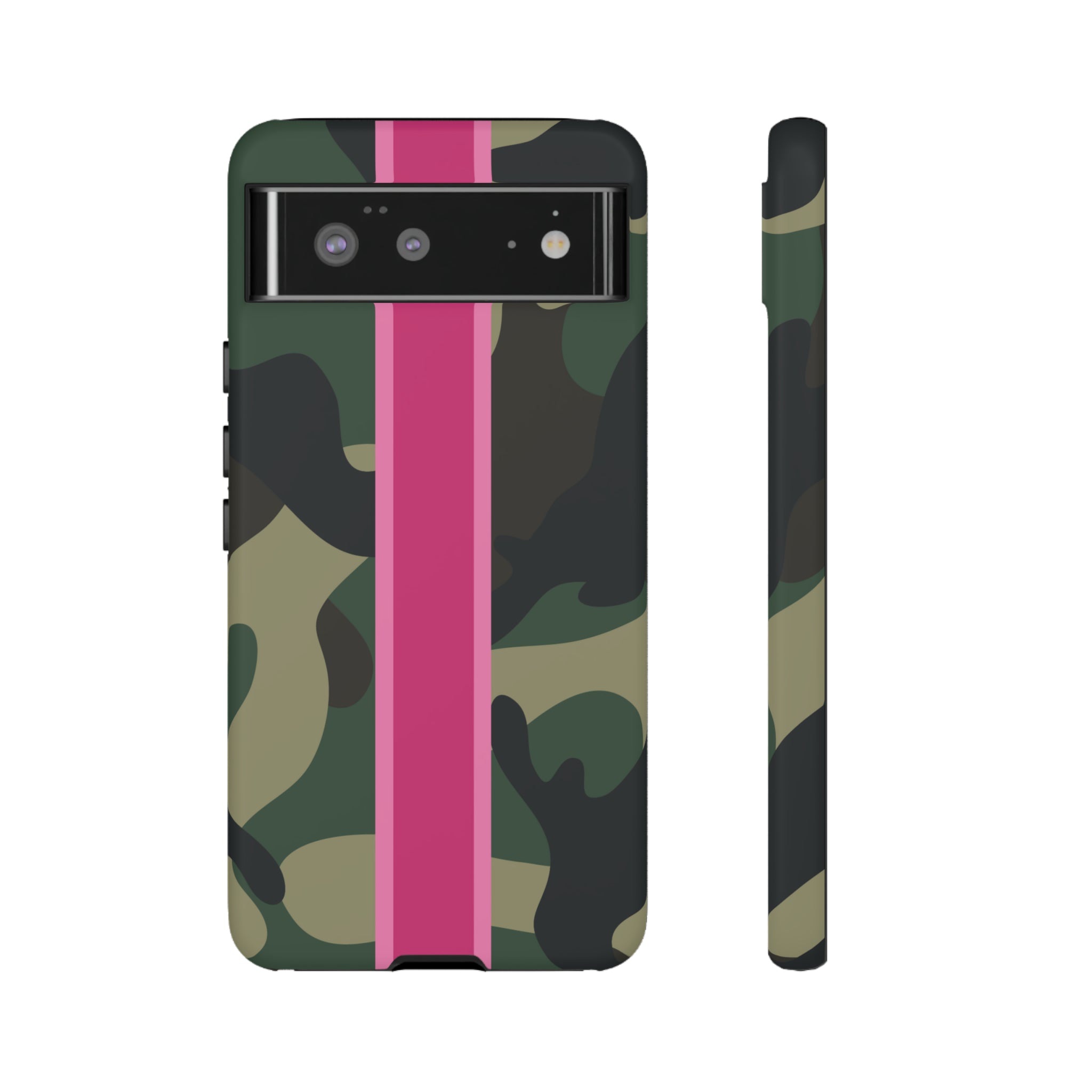 Camo Pink Stripe Tough Cell Phone Cases