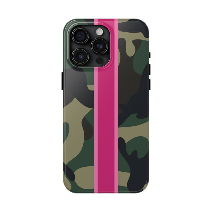 Camo Pink Stripe Tough Cell Phone Cases