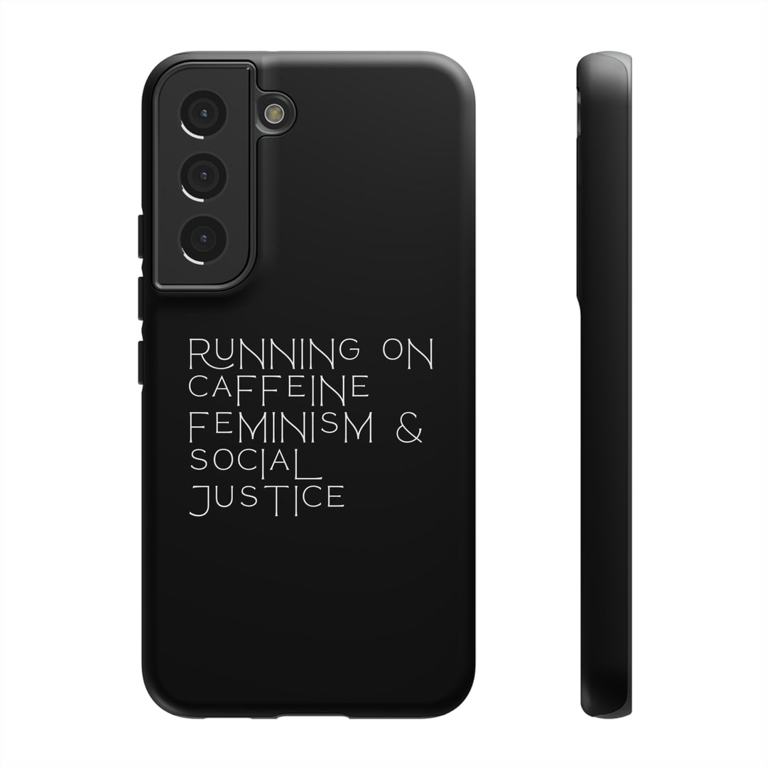 Running on Caffeine Feminism &amp; Social Justice Double Layer Phone Cases