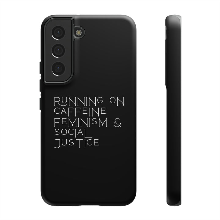 Running on Caffeine Feminism &amp; Social Justice Double Layer Phone Cases