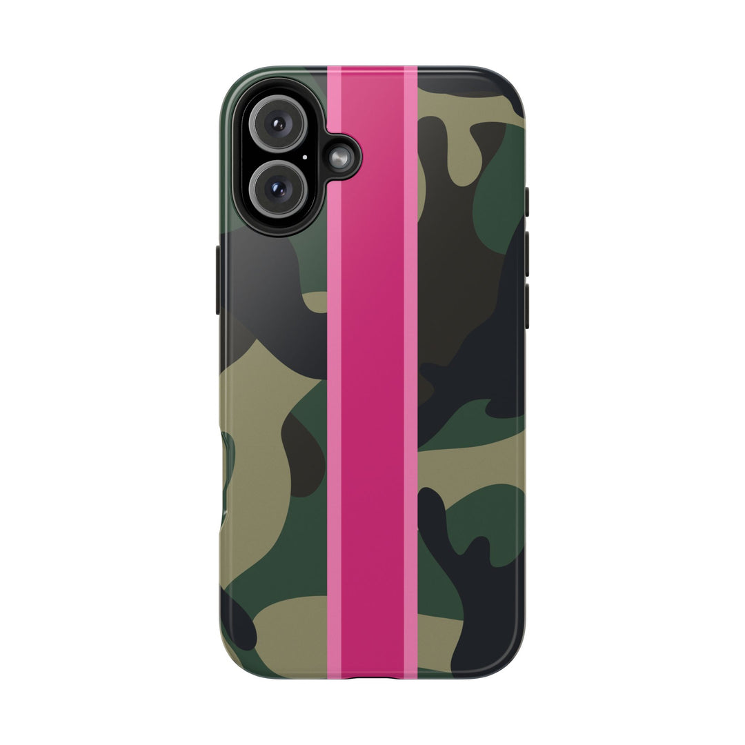 Camo Pink Stripe Tough Cell Phone Cases