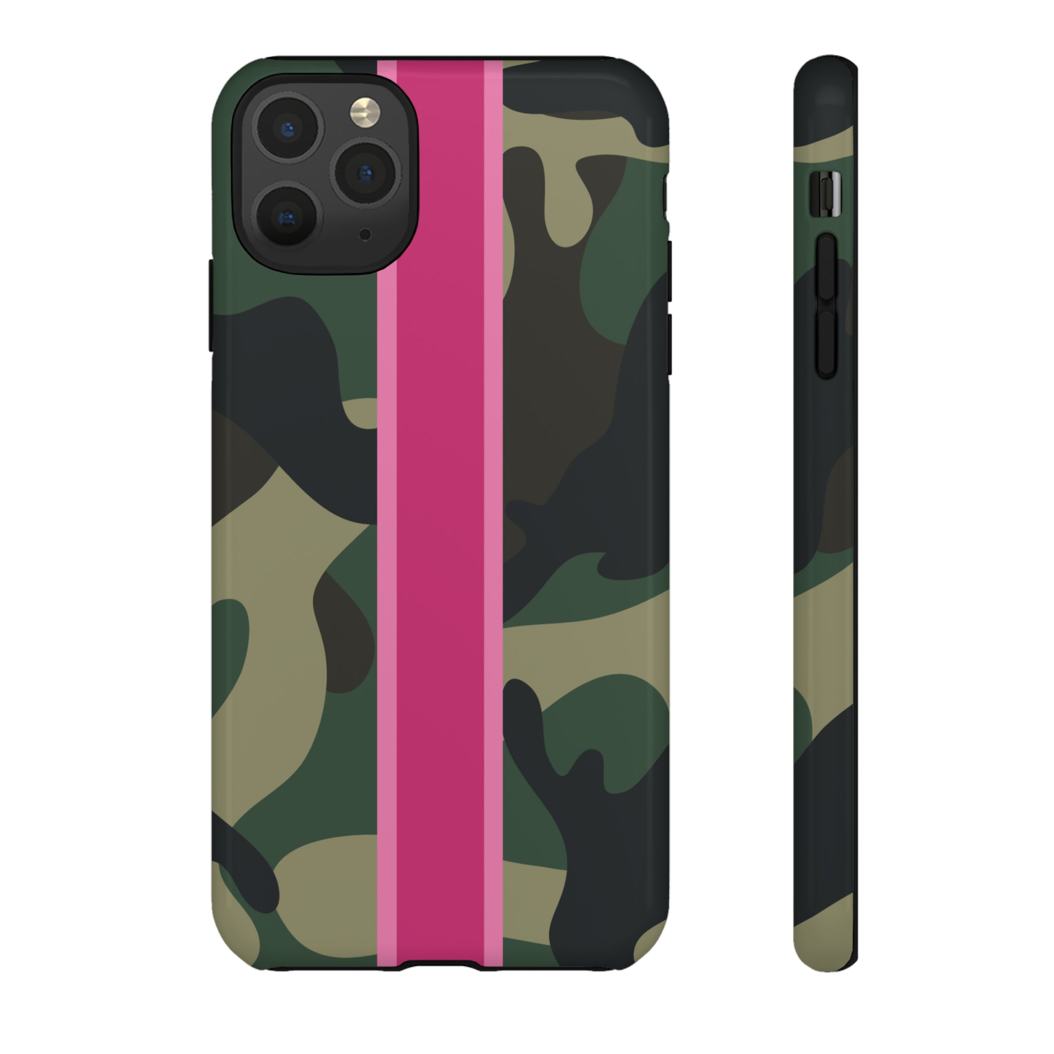 Camo Pink Stripe Tough Cell Phone Cases