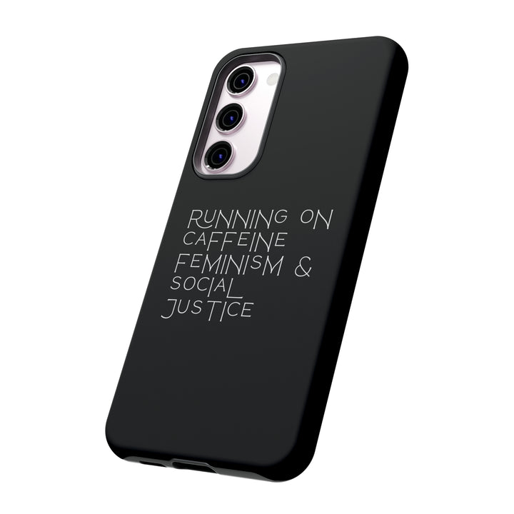 Running on Caffeine Feminism &amp; Social Justice Double Layer Phone Cases