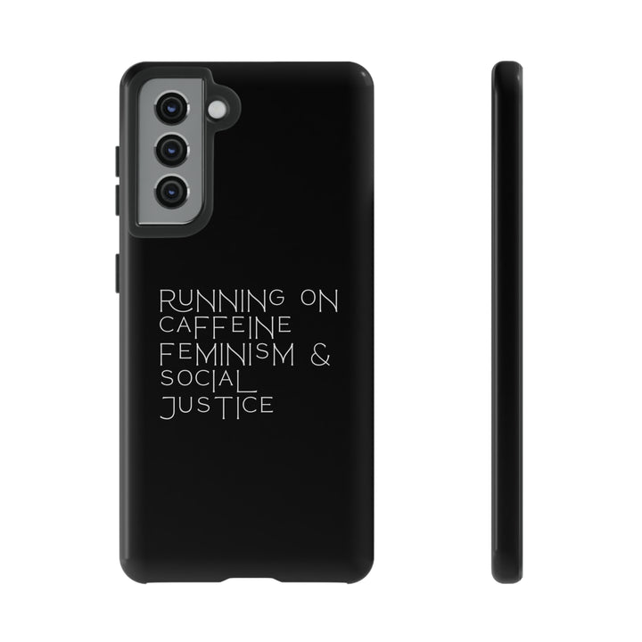 Running on Caffeine Feminism &amp; Social Justice Double Layer Phone Cases