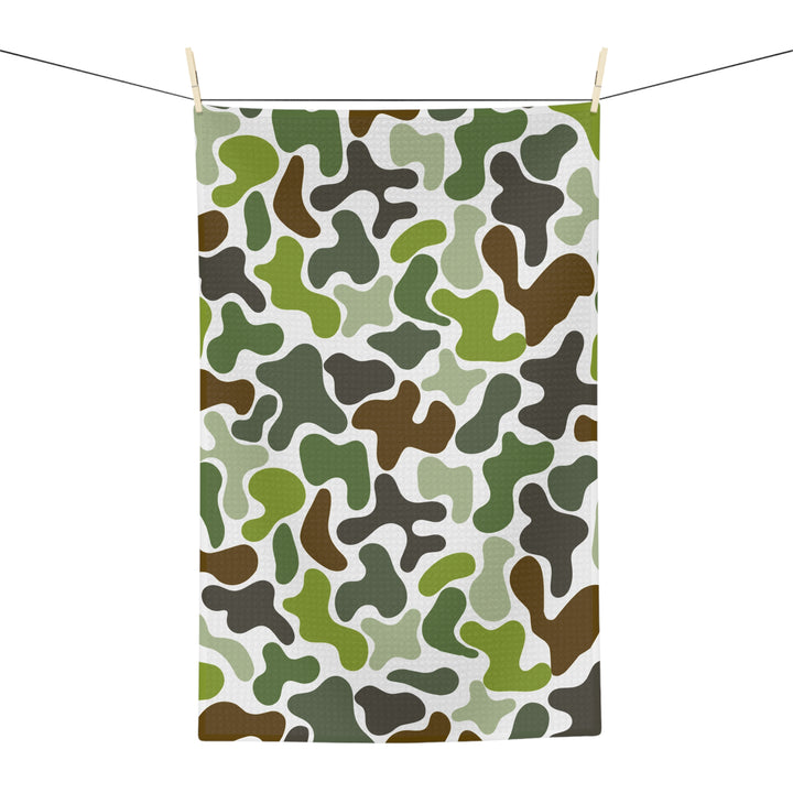 Green Camo Microfiber Tea Towel
