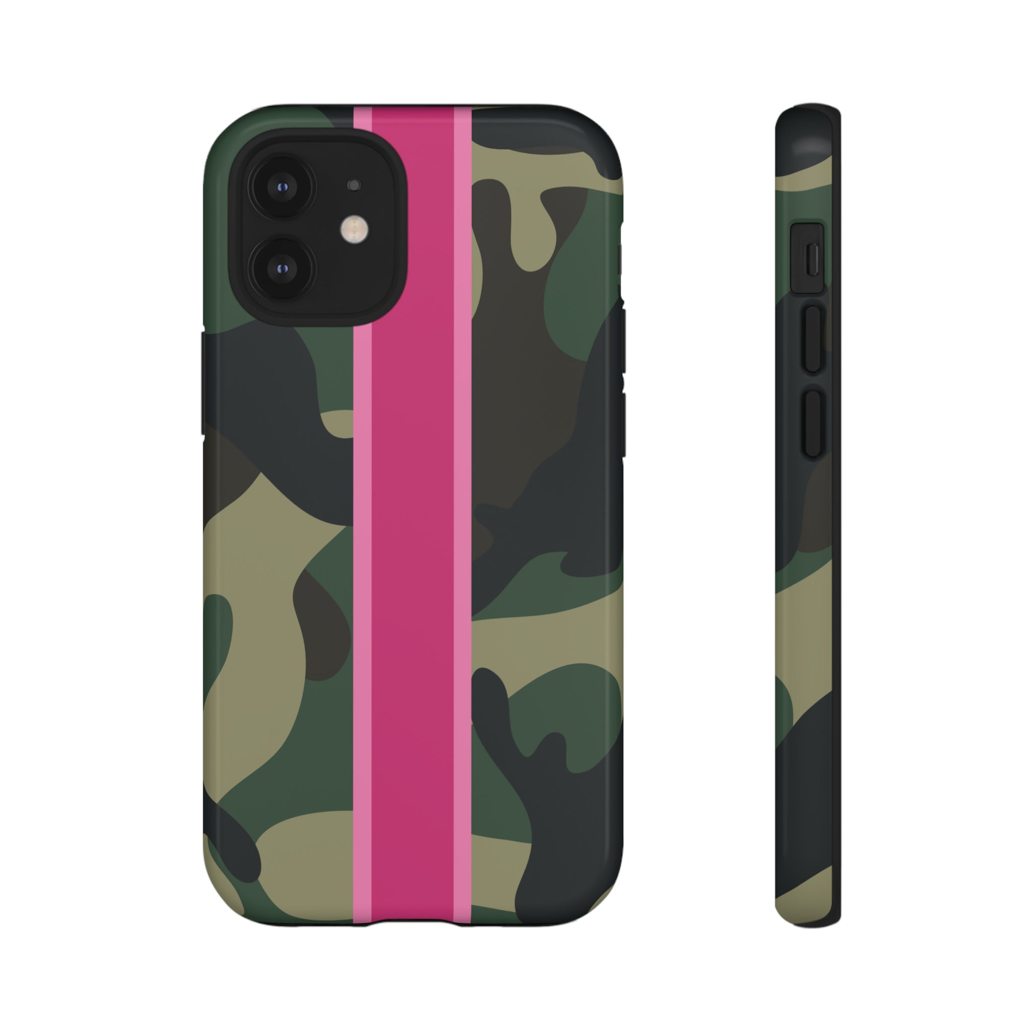 Camo Pink Stripe Tough Cell Phone Cases