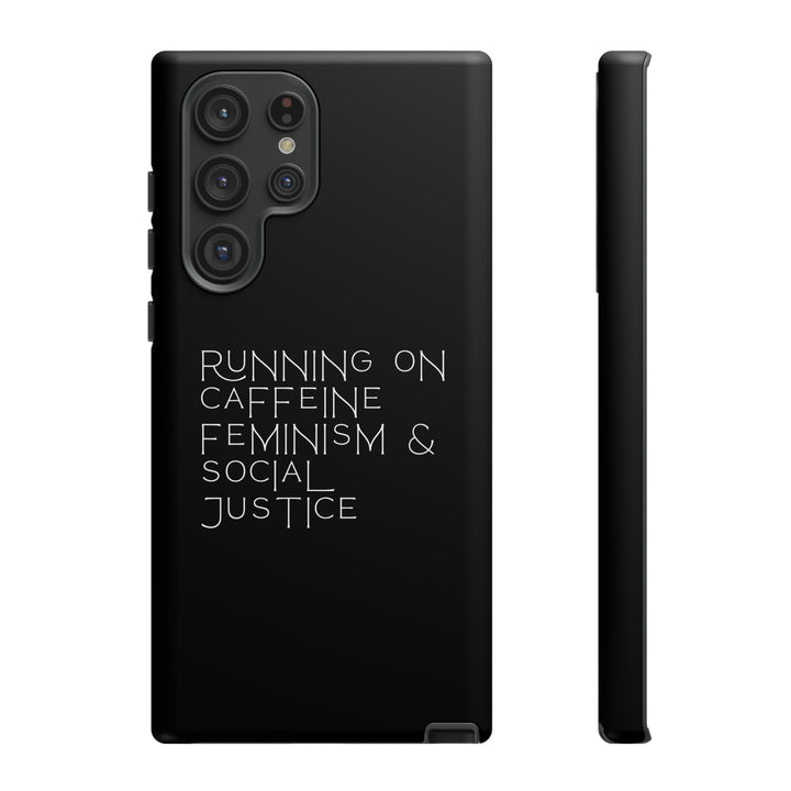 Running on Caffeine Feminism &amp; Social Justice Double Layer Phone Cases