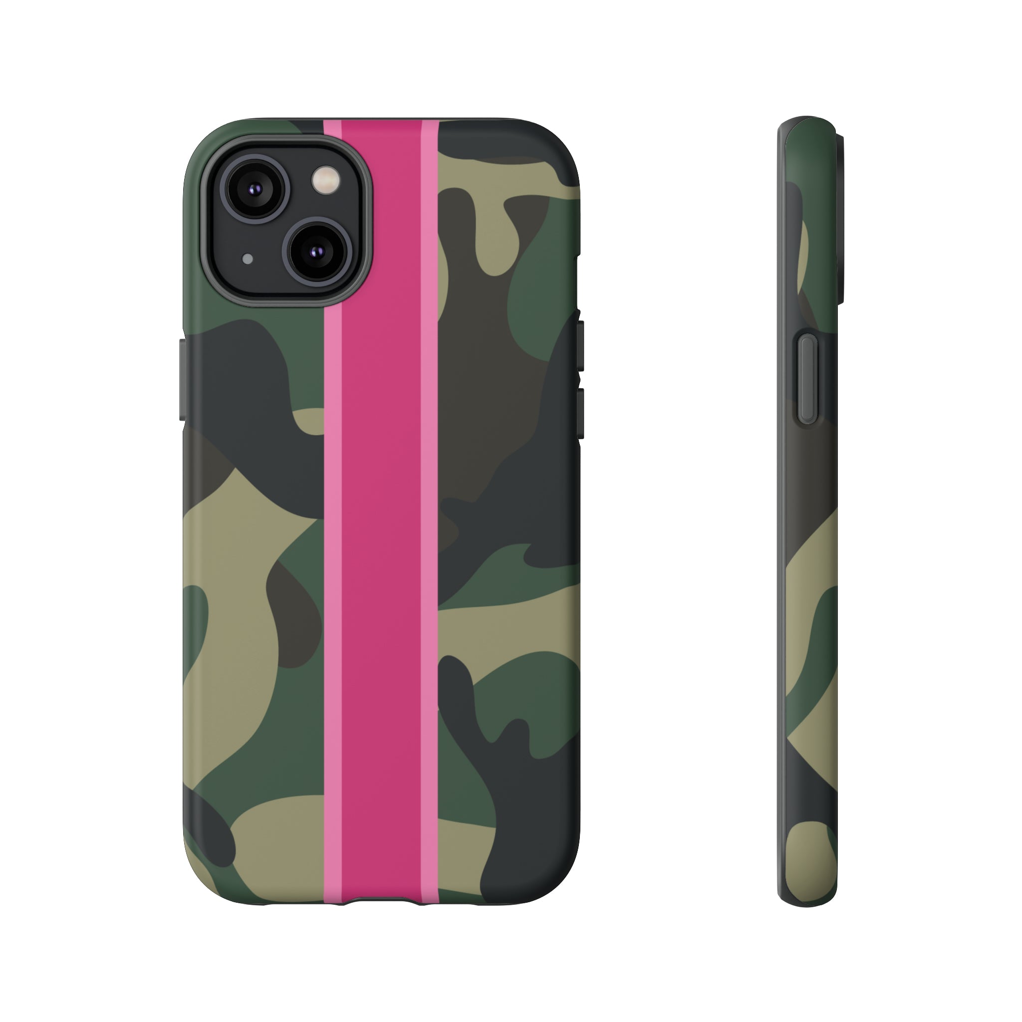 Camo Pink Stripe Tough Cell Phone Cases