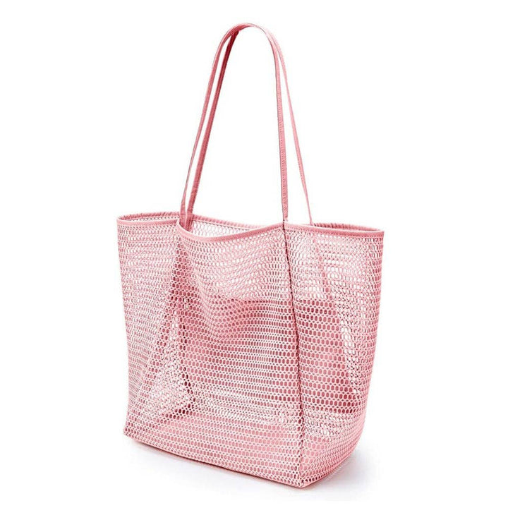 Pink Mesh Shoulder Bag Tote