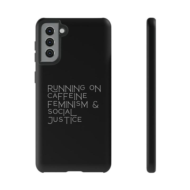 Running on Caffeine Feminism &amp; Social Justice Double Layer Phone Cases
