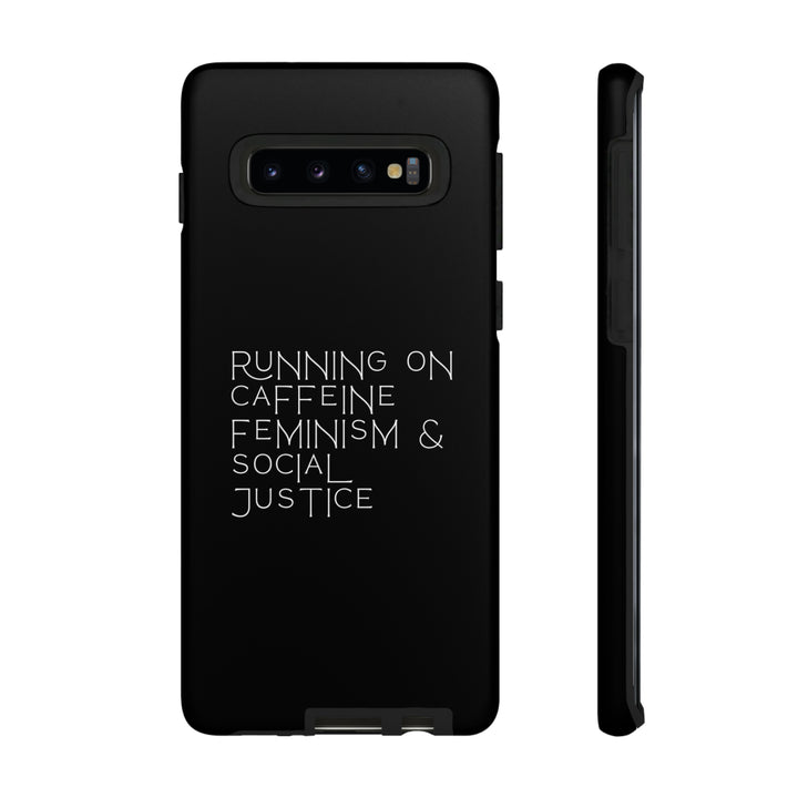 Running on Caffeine Feminism &amp; Social Justice Double Layer Phone Cases