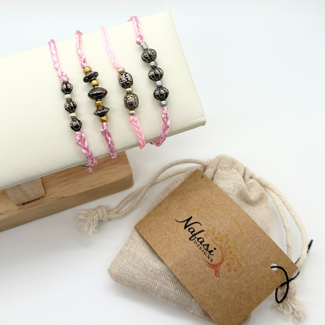 Refugee Made Set of 4 Kids Friendship Bracelets