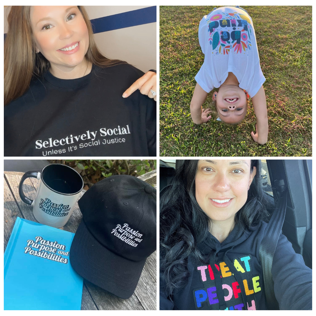 Customers wearing and supporting The Kindness Cause