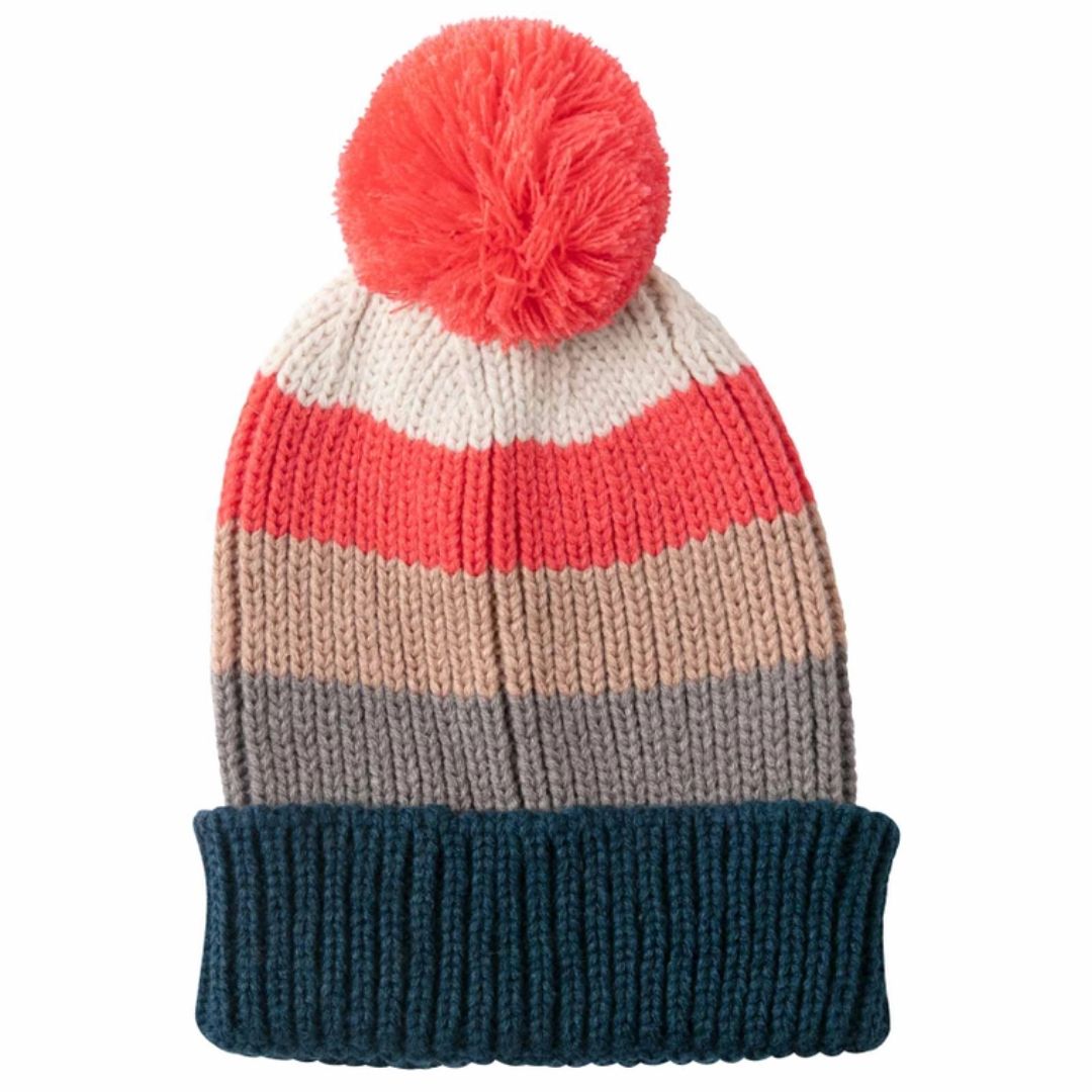 Piccadilly Stripe Pom Pom Beanie Hat