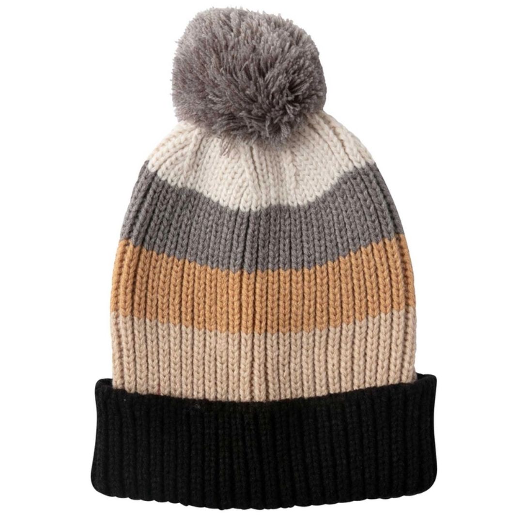 Piccadilly Stripe Pom Pom Beanie Hat