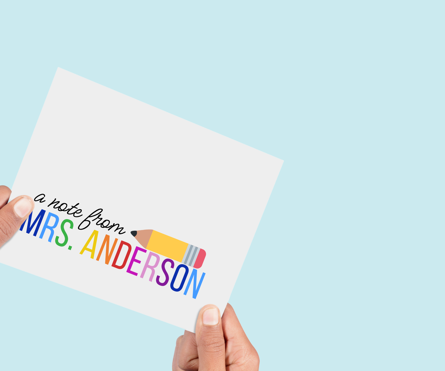 Personalized Teacher Greeting Card | Shop Personalized Gifts That Give Back | The Kindness Cause