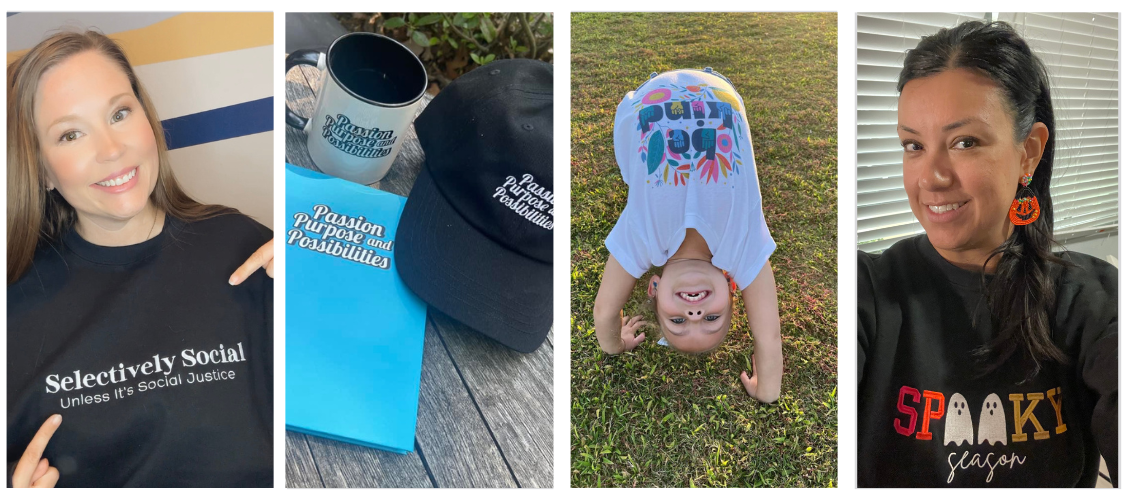 Customers wearing and supporting The Kindness Cause