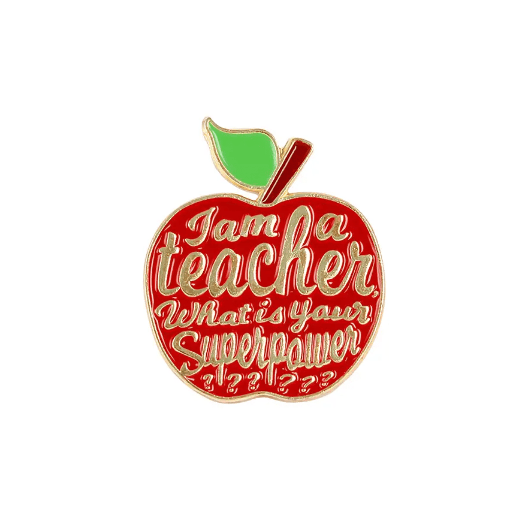 Best Teacher Ever Superhero Enamel Pin - The Kindness Cause