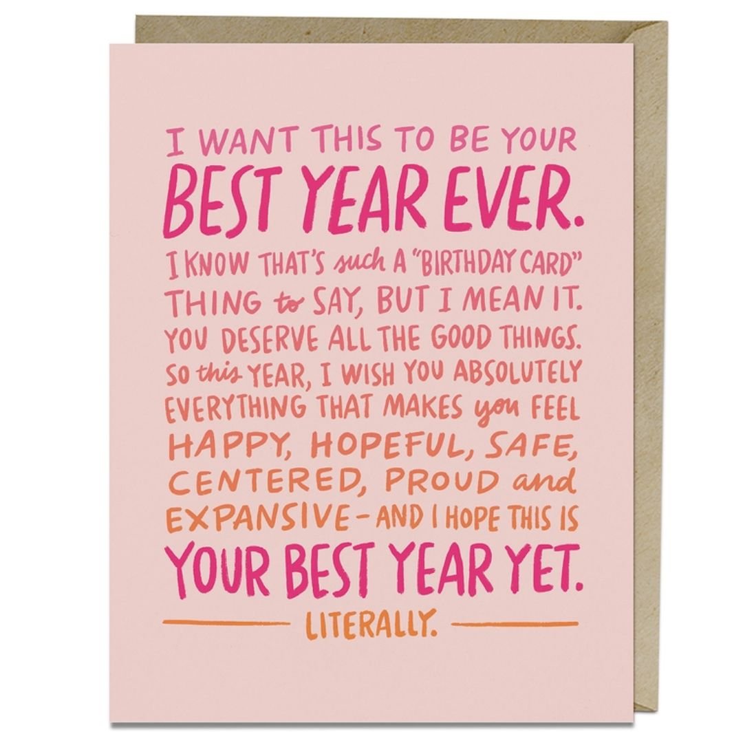 Best Year Ever Birthday Greeting Card - The Kindness Cause