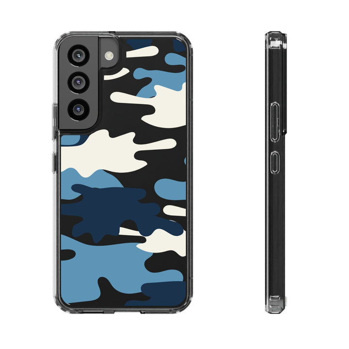 Blue &amp; White Camo Clear Impact-Resistant Phone Cases - The Kindness Cause