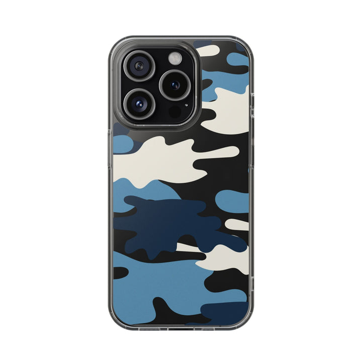 Blue &amp; White Camo Clear Impact-Resistant Phone Cases - The Kindness Cause